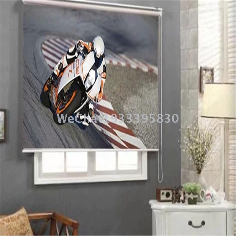 Living room bedroom study shutter curtain 3D sports car full shutter finished foreign trade wholesale details Picture