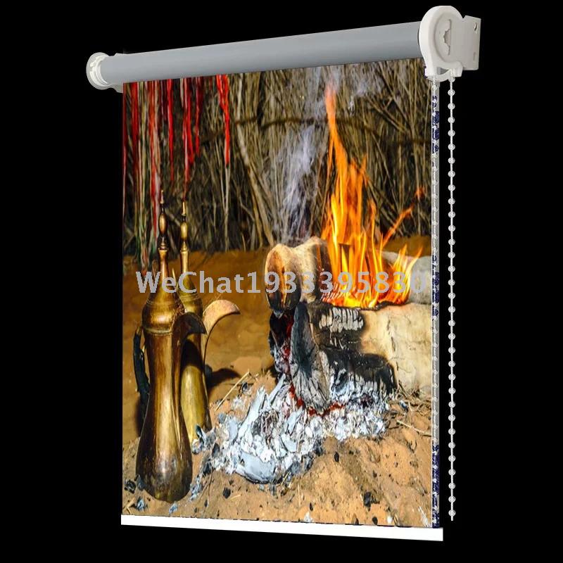 Living room bedroom study shading curtain 3D flame full shading shutter finished trade wholesale Specification drawing