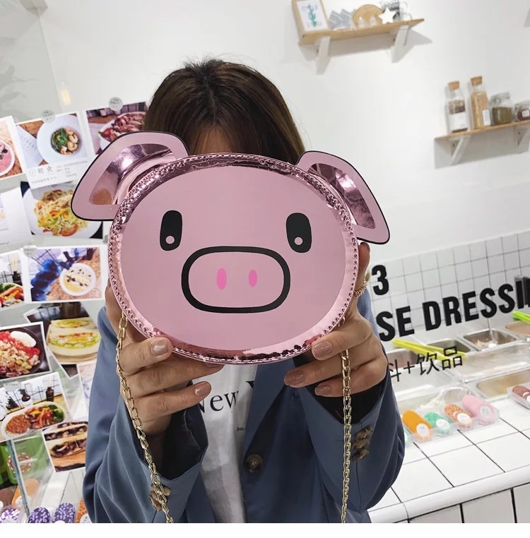 Summer cute Pig ins chain bag for girls, 2022 new Summer fashion Korean style crossbody single-shoulder bag Item Picture