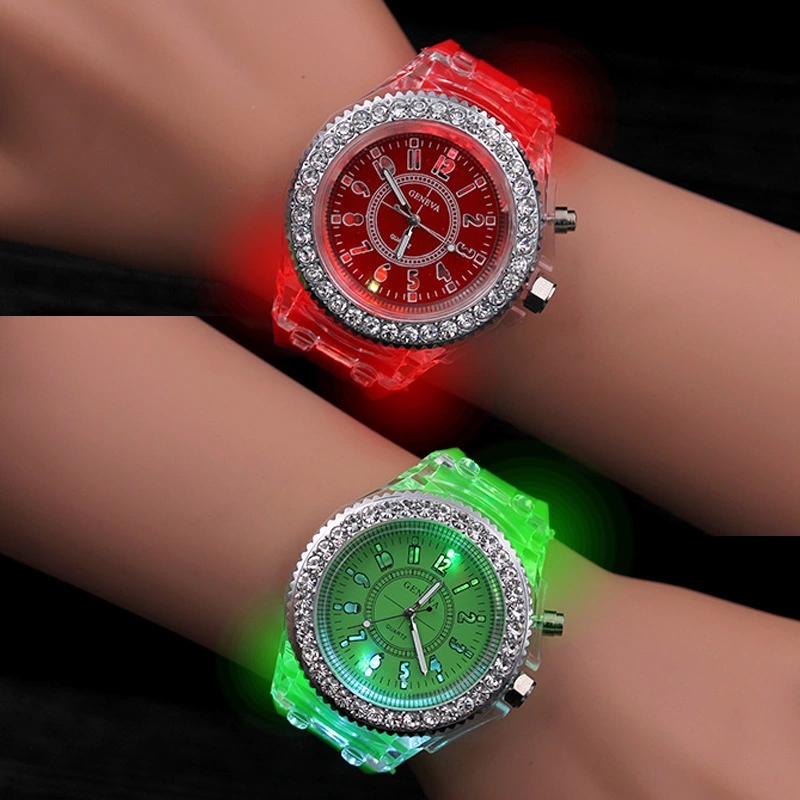 New best-selling watch e-commerce wholesale supply, Night light Geneva luminous watch, LED Korean version creative watch for women Item Picture