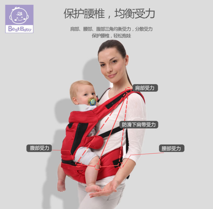 Children's shoulder straps, multi-functional Korean baby waist stools, baby walking straps, mother and baby products for export