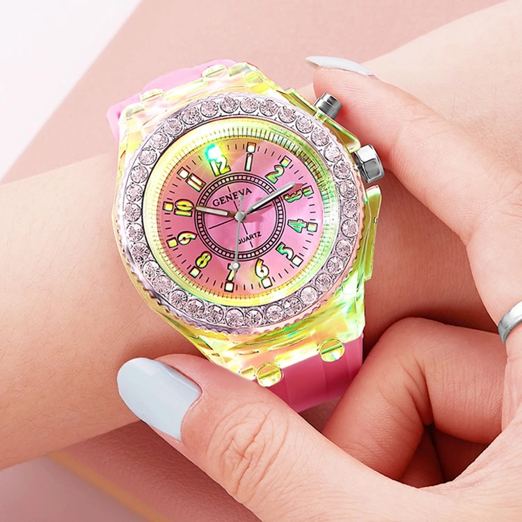 New best-selling watch e-commerce wholesale supply, Night light Geneva luminous watch, LED Korean version creative watch for women Application Scenario