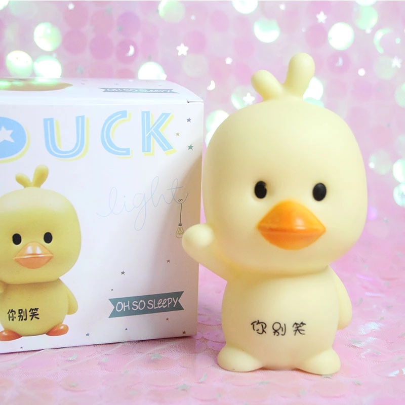ins Girlish bedroom decoration bedside night light, new duck yellow Duck LED gift gift, small night light htt Item Picture