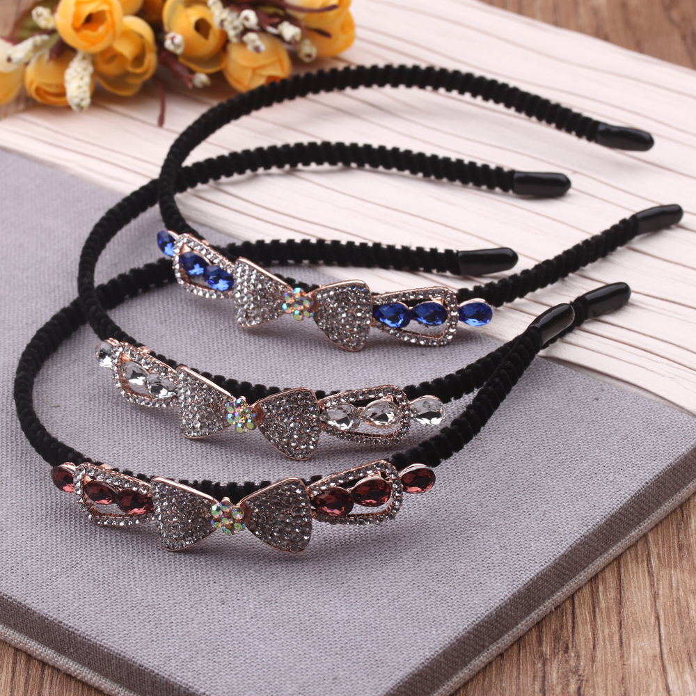 10-yuan store supply: hair bands, hair accessories, hair bands, face wash headbands, water diamond hair clips, hair clips, bangs clips, hair accessories Item Picture