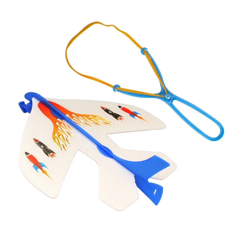 In summer, the square is selling popular DIY glowing elastic aircraft, elastic band aircraft, children's educational toys, and street toys Item Picture