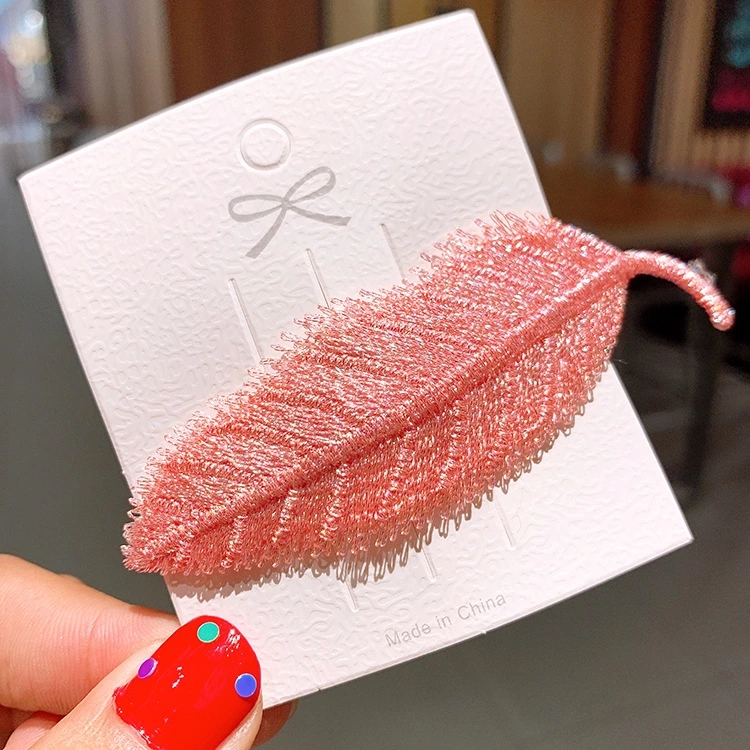 New ins shiny leaf hair clips, top clips, headwear, women's bangs clips, bb clips, side clips, hair accessories wholesale Item Picture