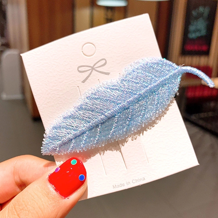 New ins shiny leaf hair clips, top clips, headwear, women's bangs clips, bb clips, side clips, hair accessories wholesale Application Scenario