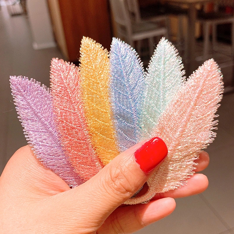 New ins shiny leaf hair clips, top clips, headwear, women's bangs clips, bb clips, side clips, hair accessories wholesale details Picture
