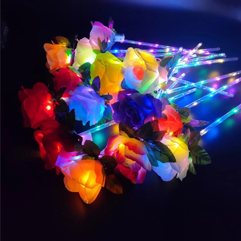 New flashing rose glowing stick, glowing toy, magic wand, LED glowing street stall, Valentine's Day gift, http full figure