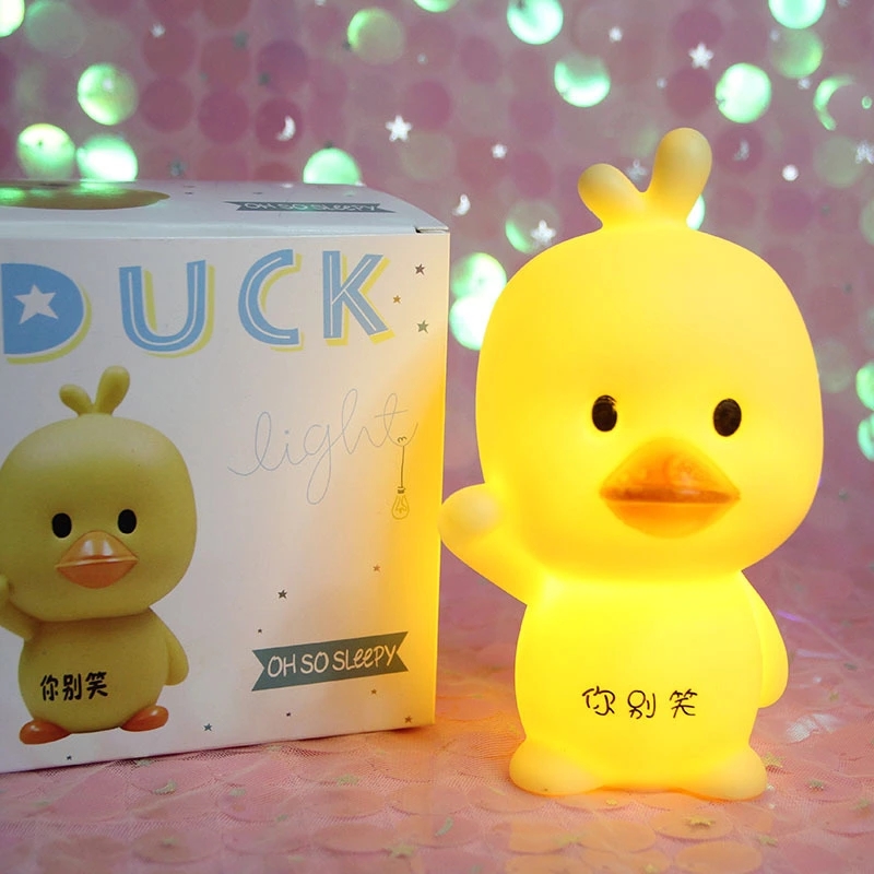ins Girlish bedroom decoration bedside night light, new duck yellow Duck LED gift gift, small night light htt full figure