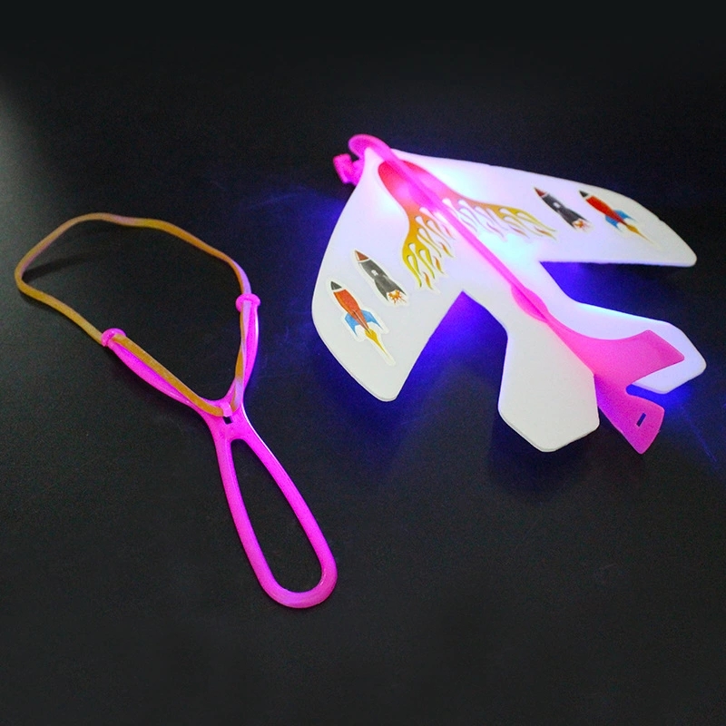 In summer, the square is selling popular DIY glowing elastic aircraft, elastic band aircraft, children's educational toys, and street toys Application Scenario