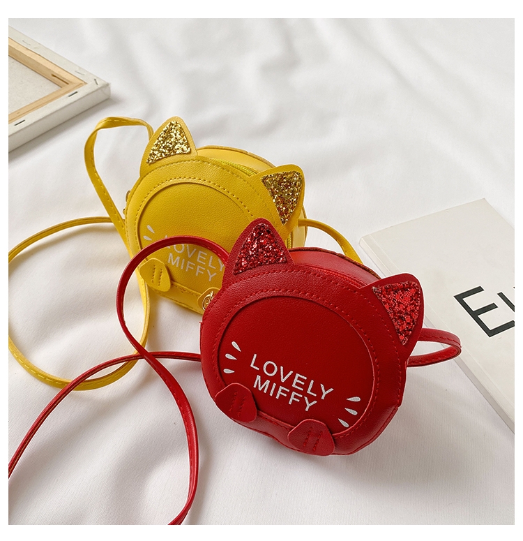 New Korean-style children's single-shoulder bag, cute cartoon cat bag, girls' stunning princess crossbody bag, summer small bag details Picture
