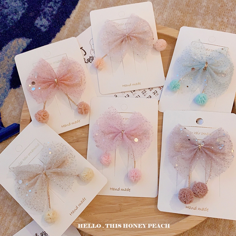 Children's headwear: Korean princess-style butterfly, cute girl hairpin, with a girl's duckbill and a broken hairpin full figure