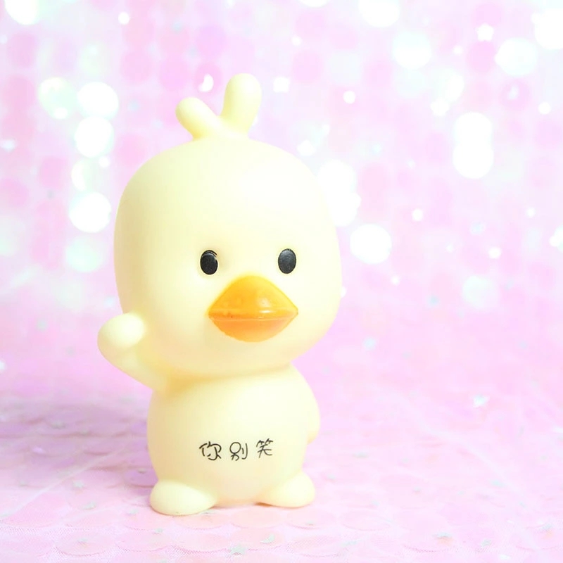 ins Girlish bedroom decoration bedside night light, new duck yellow Duck LED gift gift, small night light htt details Picture
