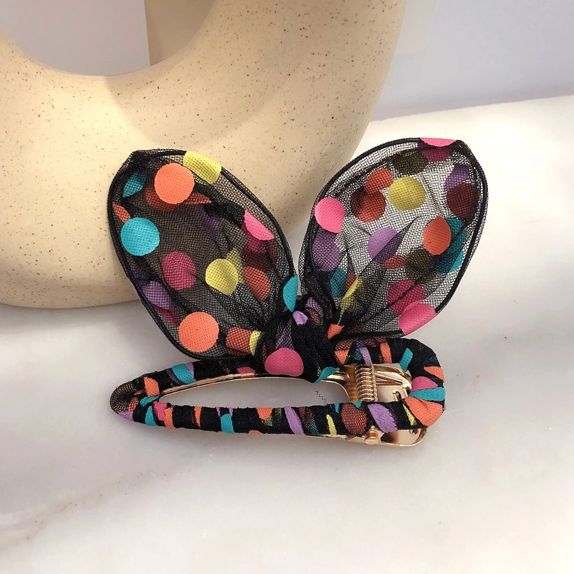 Korean super fairy-colored polka dot headband without ears, versatile for women, simple headband for going out, forest-style fairy hair tie and hairpin Item Picture