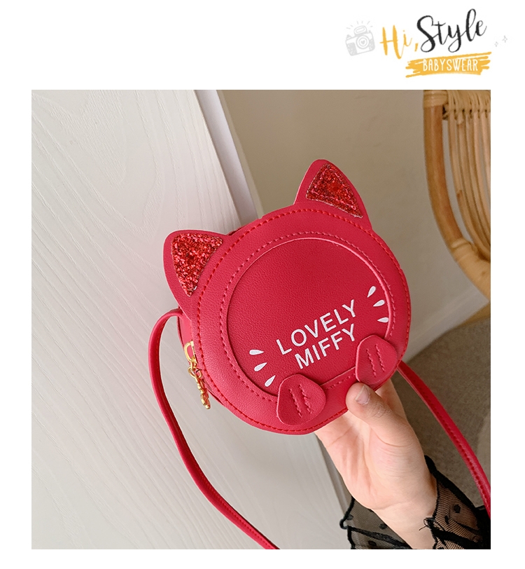 New Korean-style children's single-shoulder bag, cute cartoon cat bag, girls' stunning princess crossbody bag, summer small bag Item Picture