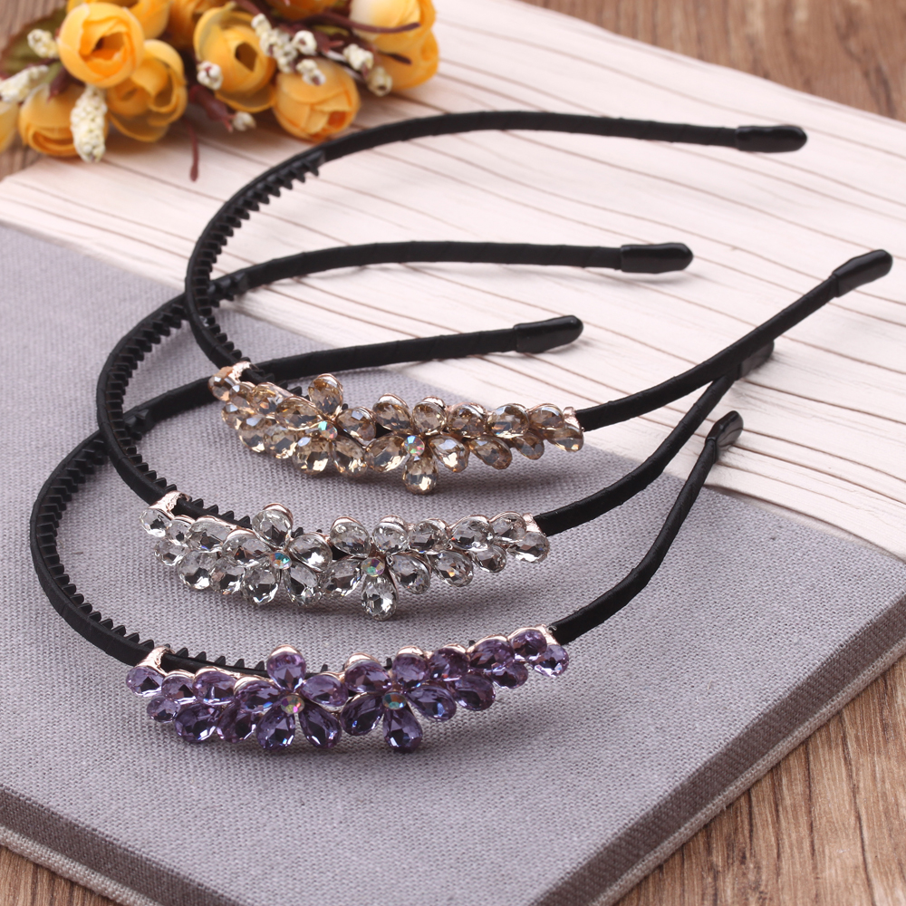 10-yuan store supply: hair bands, hair accessories, hair bands, face wash headbands, water diamond hair clips, hair clips, bangs clips, hair accessories Specification image