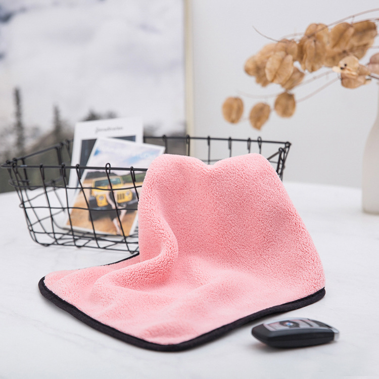 Wipe car towel warp braided coral velvet double double color thickening not hair multifunctional kitchen toilet household rag thumbnail