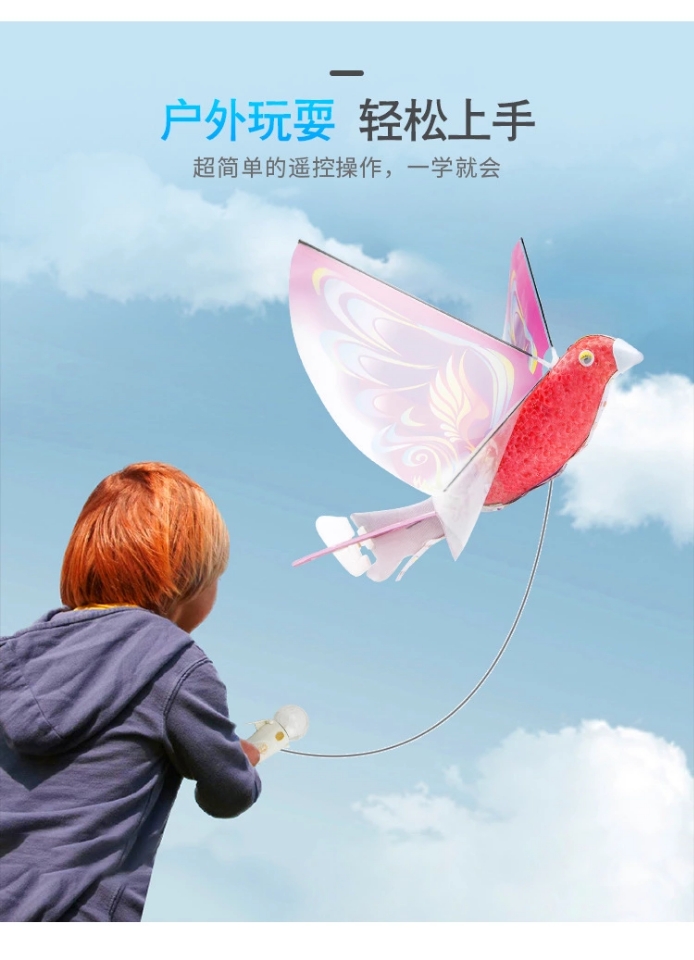 Factory direct sales of remote-controlled luminous electric new and unique children's toys, Lu Ban Bird. The new free flying bird is selling well at the street stall Application Scenario