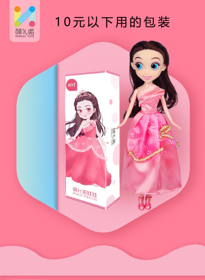 The street stall is selling 28CM small gifts. Girls play house, cute promise Barbie doll toy gift box for kindergarten Item Picture