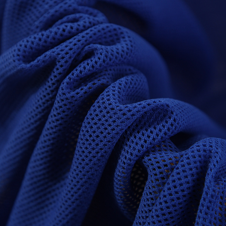 All-polyester low-elasticity warp knitted mesh fabric 2X2 mesh fabric sportswear school uniform lining material is moisture-absorbent, breathable and sweat-wicking details Picture