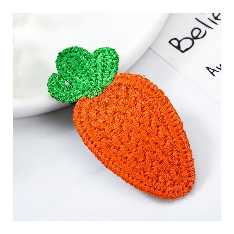 Korean version single package ins cute children's knitted fruit hair clip, baby girl side bangs hair clipping BB clip Item Picture