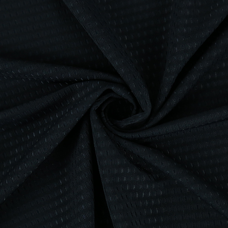 Elastic mesh fabric, air conditioning fabric, sports quick-drying, step-by-step high high cross hole, summer sports pants material, ice silk fabric Specification image