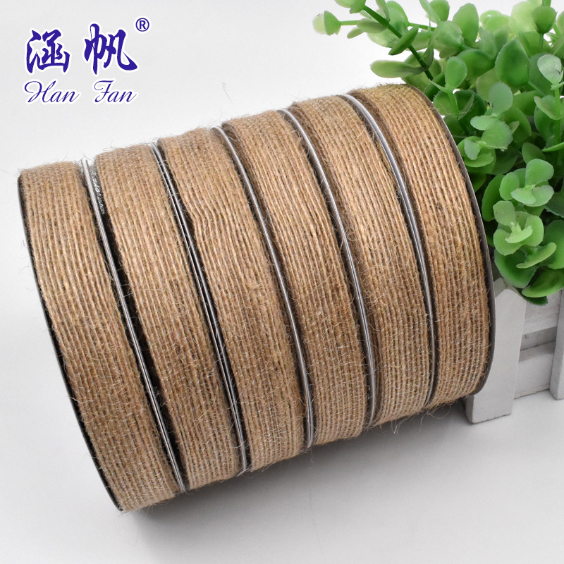 Factory spot DIY handmade hemp hemp hemp ribbon jute ribbon fish silk hemp ribbon fish silk hemp hemp rope