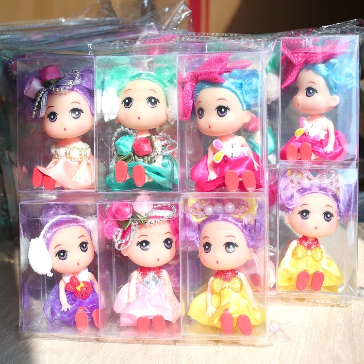 New cartoon big-headed dolls with movable joints, wedding dress dolls, and 6 cartoon princess toys are selling well at the street stall Specification drawing
