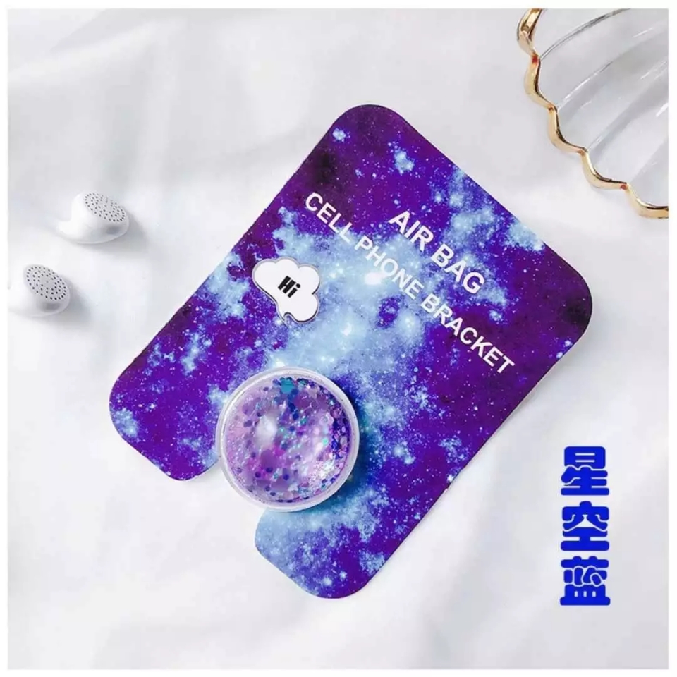 New best-selling mobile phone, sand-flowing airbag stand, retractable cardboard packaging stand, Japanese and Korean women's style, cute and shockproof Item Picture