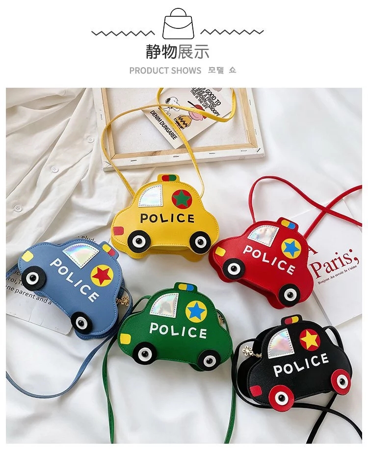 Fashionable boys' and girls' coin purse, versatile single-shoulder bag, children's bag, crossbody bag, cute cartoon car bag for girls full figure