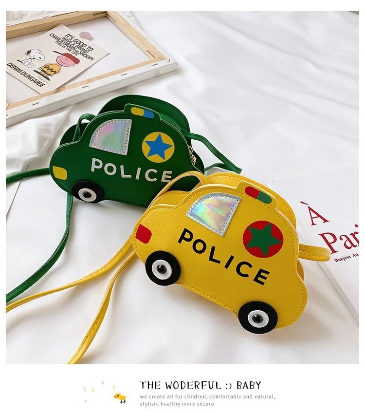 Fashionable boys' and girls' coin purse, versatile single-shoulder bag, children's bag, crossbody bag, cute cartoon car bag for girls Specification drawing