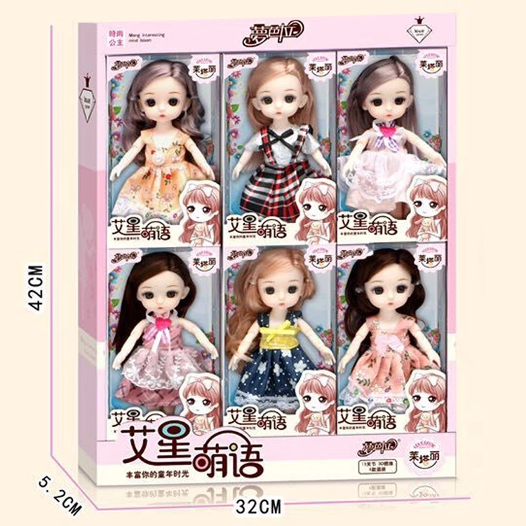 New best-selling mini doll with 13 movable joints and 3D eyes, a little girl playing house toy, birthday present Item Picture