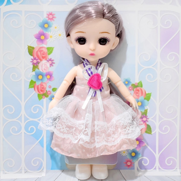 New best-selling mini doll with 13 movable joints and 3D eyes, a little girl playing house toy, birthday present details Picture