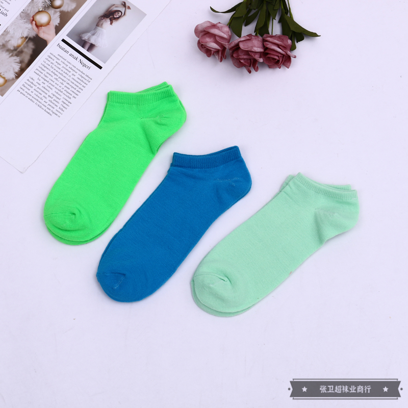 Candy-colored short socks, summer light-mouth polyester-cotton thin boat socks, Japanese-style fresh short socks, women's boat socks, solid-colored short socks Specification image