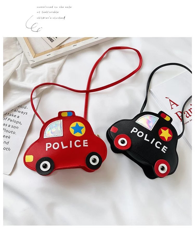 Fashionable boys' and girls' coin purse, versatile single-shoulder bag, children's bag, crossbody bag, cute cartoon car bag for girls details Picture