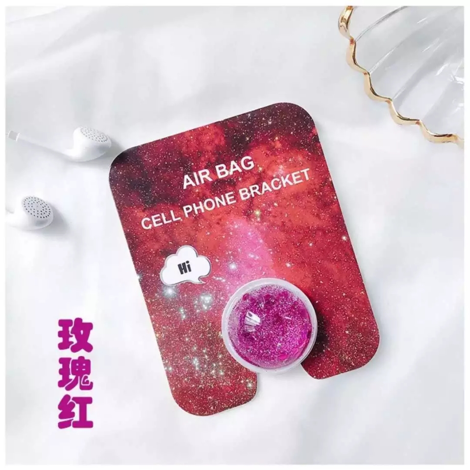 New best-selling mobile phone, sand-flowing airbag stand, retractable cardboard packaging stand, Japanese and Korean women's style, cute and shockproof Application Scenario