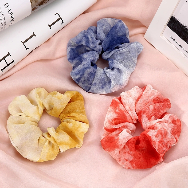 Fashionable Korean fat intestine French hair tie, simple new women's hair tie, best-selling hair band, pig intestine circle head accessory Specification drawing