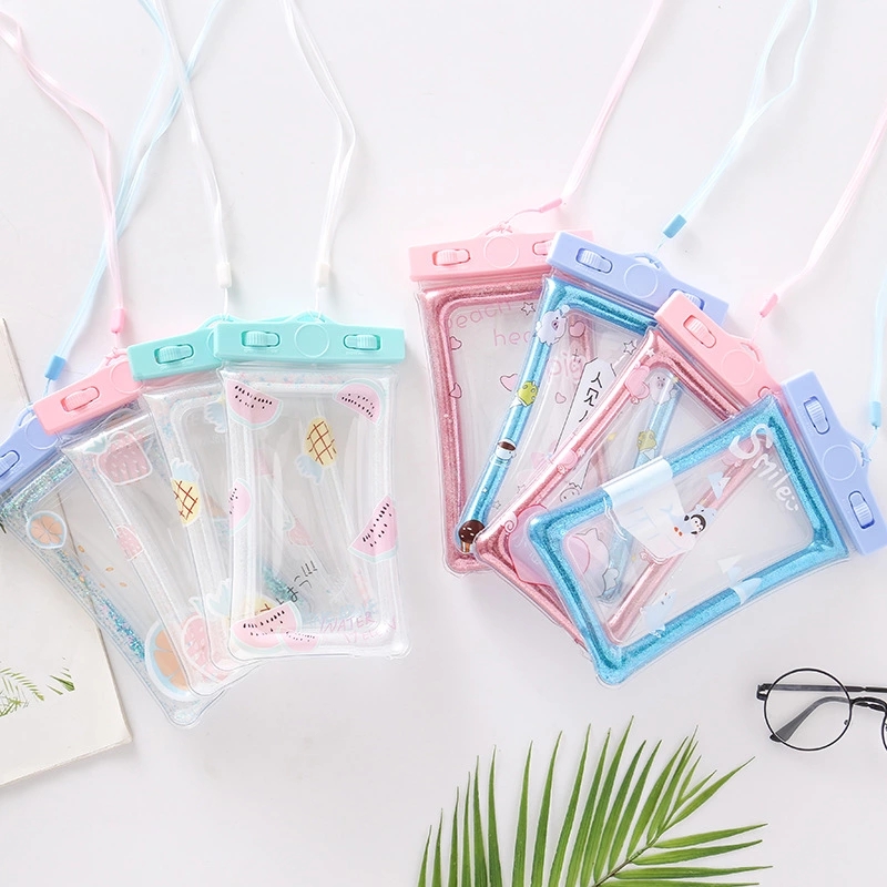 New mobile phone bag, sand cartoon airbag, waterproof bag, large camera case, swimming float, thickened PVC inflatable style full figure