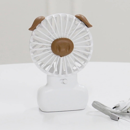2022 New cartoon animal piglet light USB Charging fan Student dormitory desktop night light Electric fan Item Picture