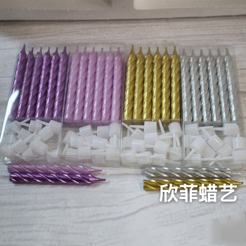 Spray paint candle parties Birthday parties Christmas arrangements romantic wedding spiral candles decorative craft candles thumbnail