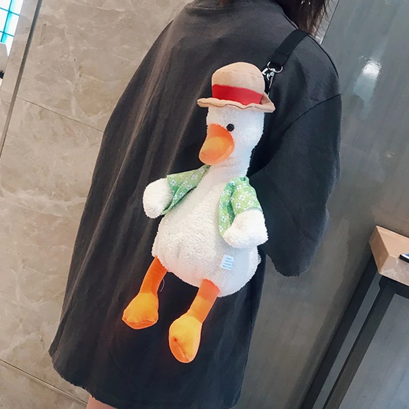 The 2022 new creative ins plush women's crossbody bag, plush puppy bag, and energetic duck bag are selling well Specification drawing