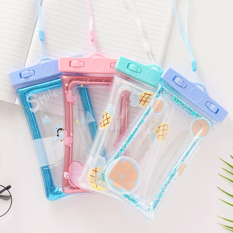 New mobile phone bag, sand cartoon airbag, waterproof bag, large camera case, swimming float, thickened PVC inflatable style details Picture