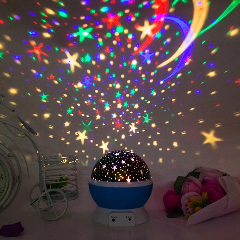 A new and unique USB light product, a bestseller at street stalls, and a cross-border Amazon bestseller, the rotating starry sky projection night light Specification drawing