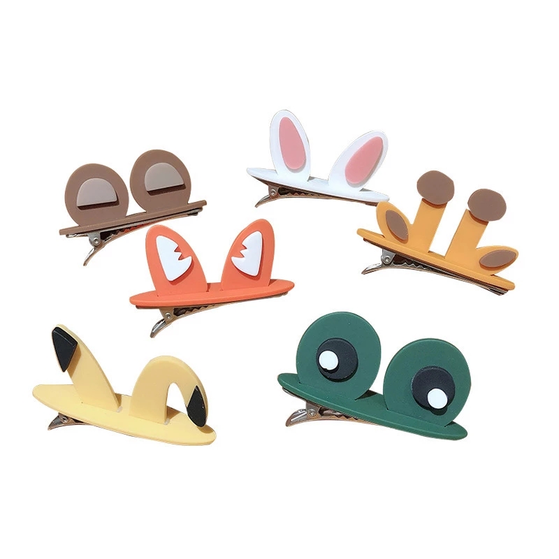 New bangs clip rabbit ear top clip hair clip headwear, a cute cartoon three-dimensional animal hair clip for a Korean girl Item Picture