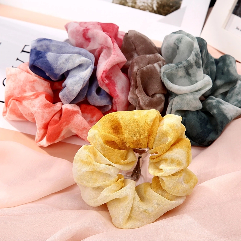 Fashionable Korean fat intestine French hair tie, simple new women's hair tie, best-selling hair band, pig intestine circle head accessory Application Scenario