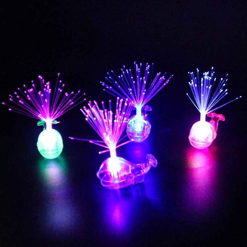 Whale Fiber optic Finger Light, 5CM individual packaging, exquisite enhanced version, boys' and girls' LED light, children's luminous toy Specification drawing