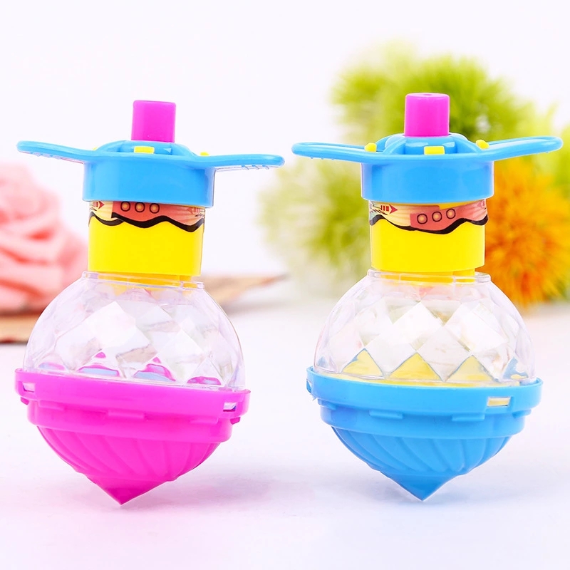 Wholesale of new children's small toy gyroscopes from Yiwu manufacturers at night market stalls, luminous high-speed gyroscopes full figure