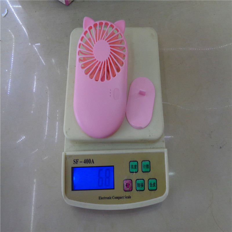 Mini portable fan with ears, handheld fan, dormitory, student bed, office charging USB fan, factory direct sales Item Picture