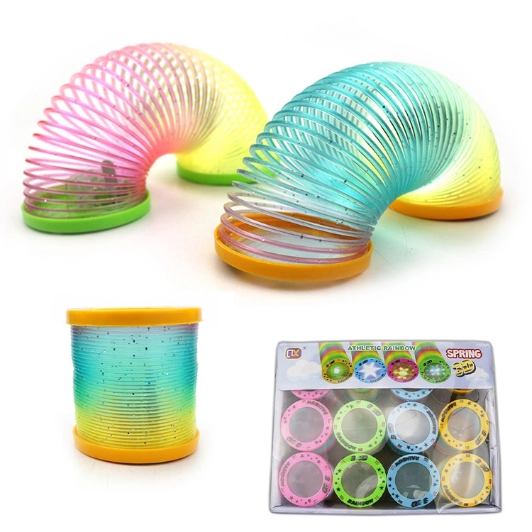 The street stall is selling popular toys such as luminous rainbow rings, 3D magic rainbow rings, flashing spring rings and magic rings Application Scenario